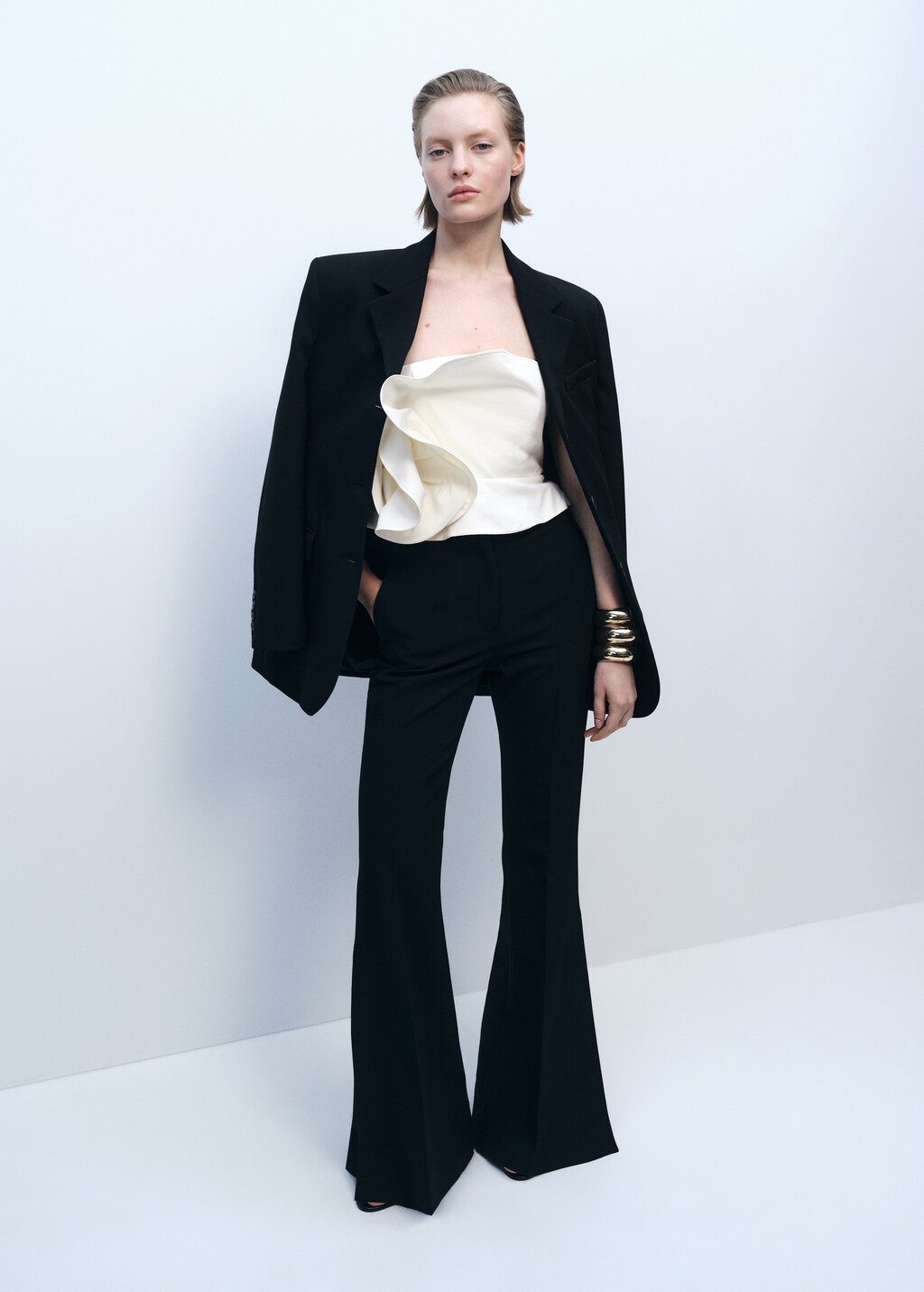 Maxi ruffle top - Off White