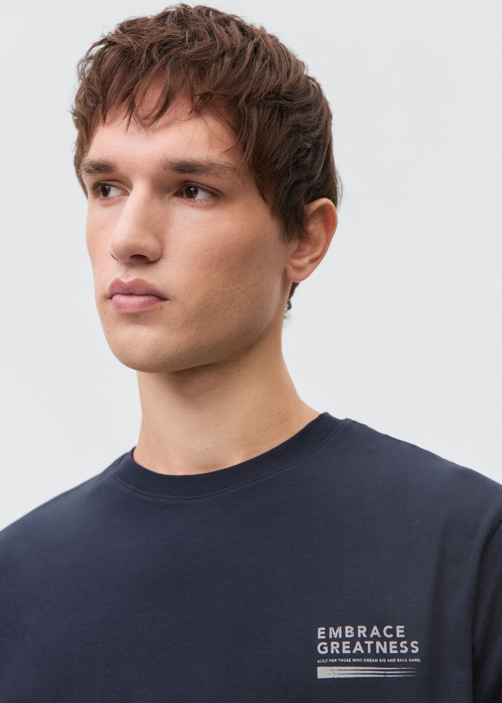 Message cotton T-shirt - Charcoal