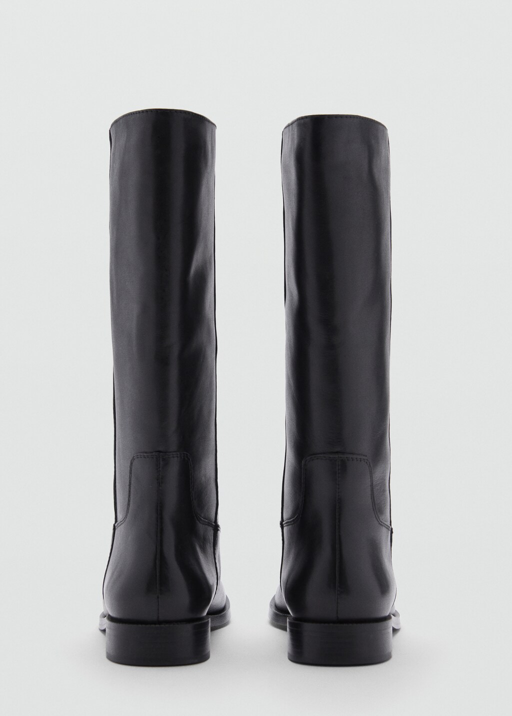 Knee-high leather boots - Chocolate