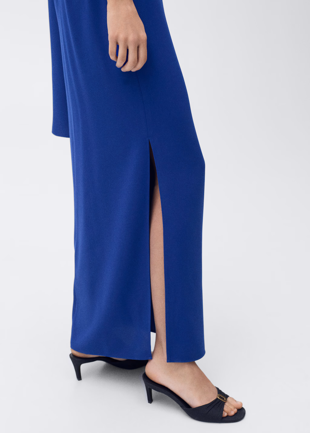 Long flared sleeve dress - Blue