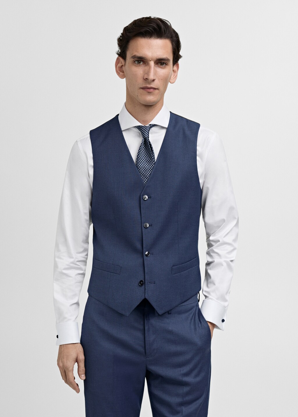 Paris super slim-fit suit waistcoat - Black