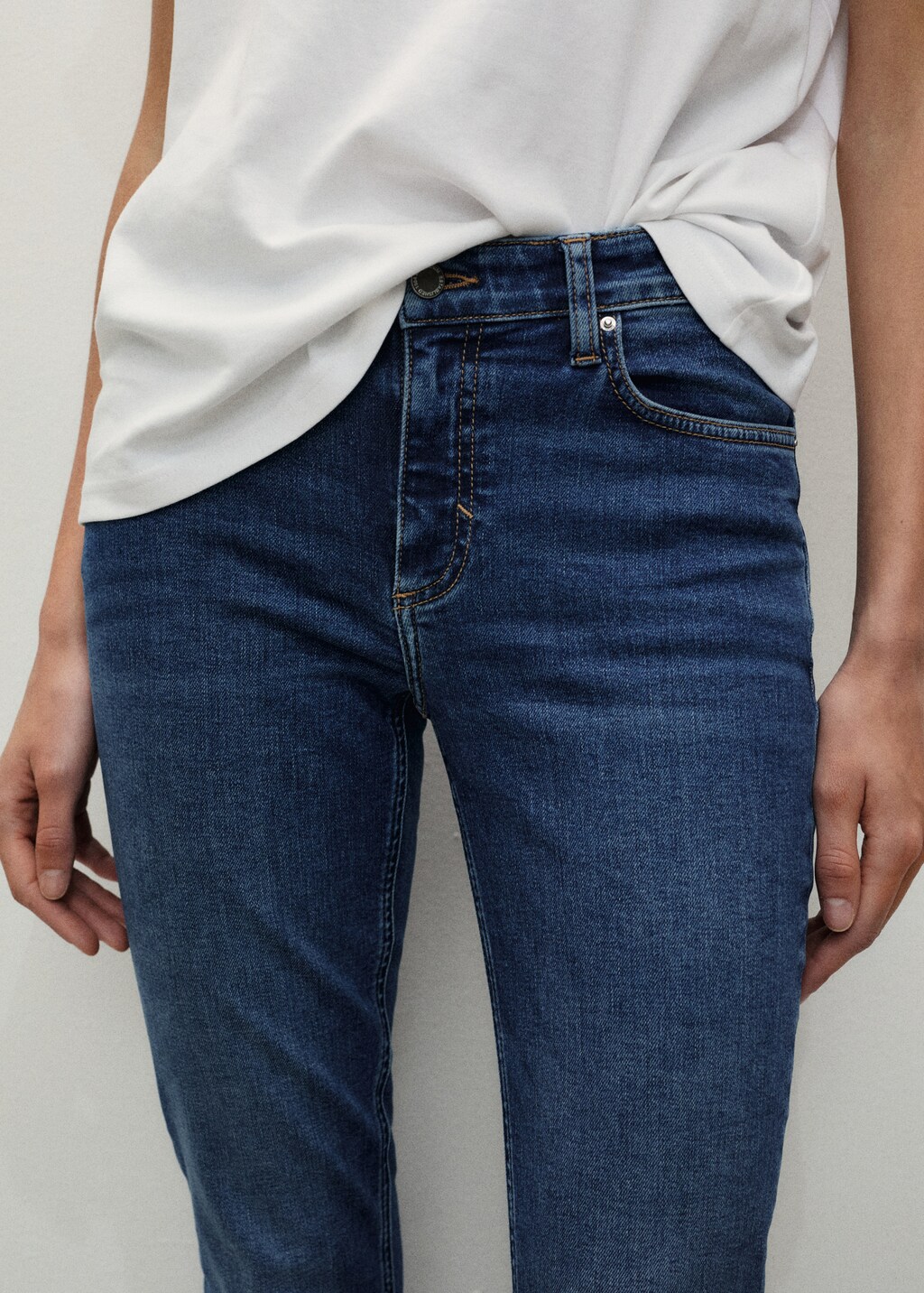 Mid-rise skinny jeans - Medium Blue