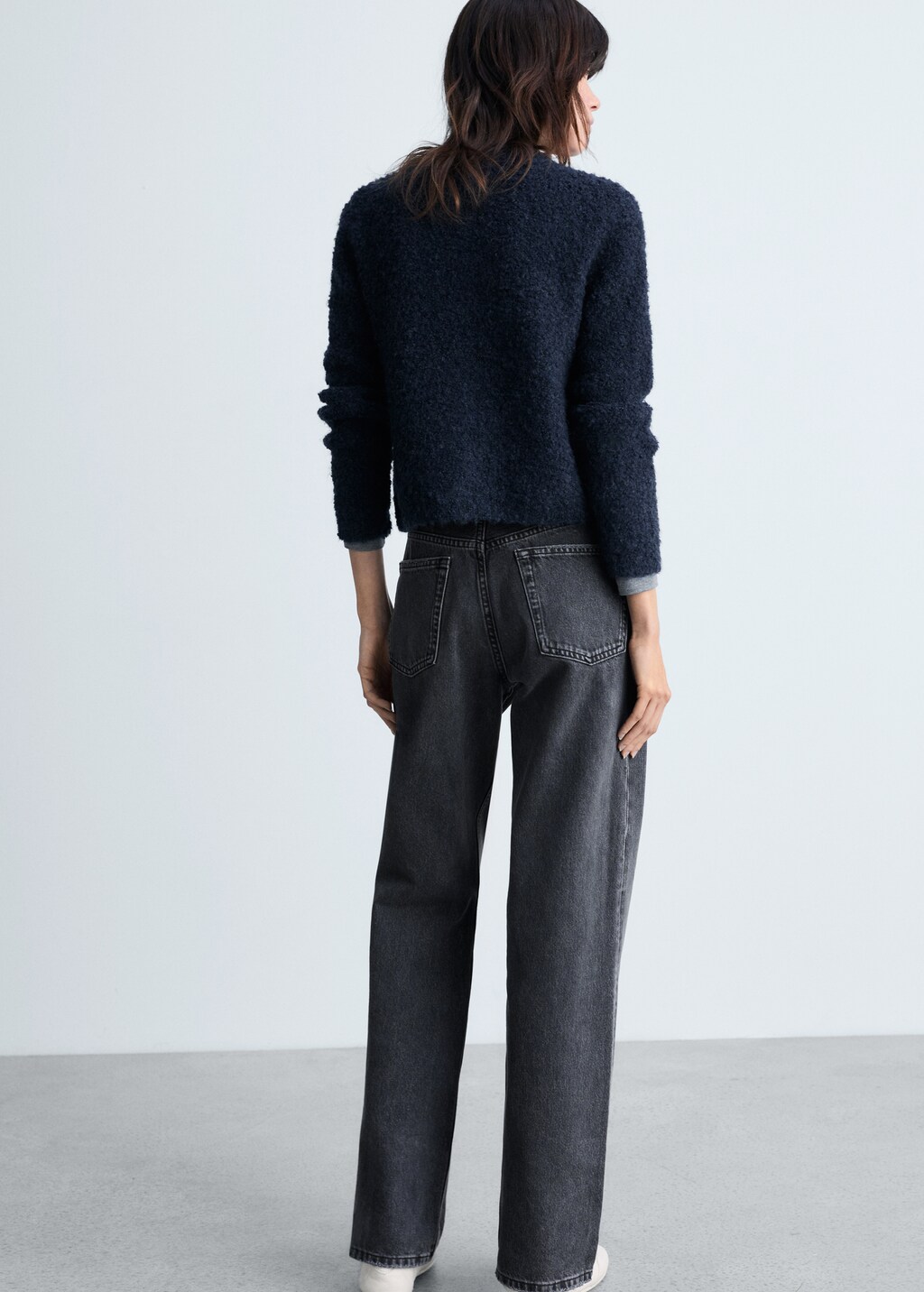 Bouclé jacket with jewel buttons - Sky Blue