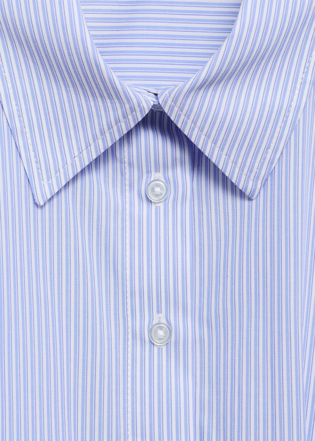 Lace detail shirt dress - Blue