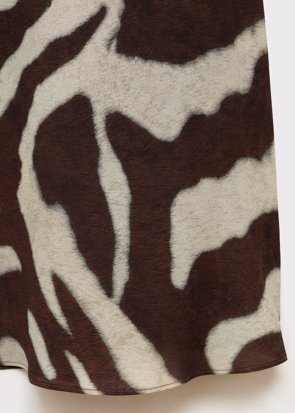 Zebra-print flared dress - Brown