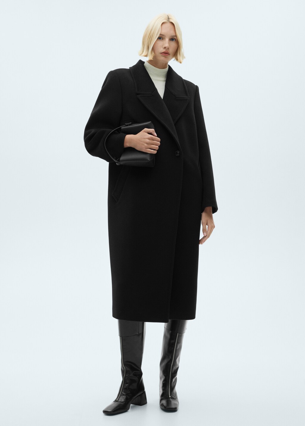 Lapels wool coat - Grey