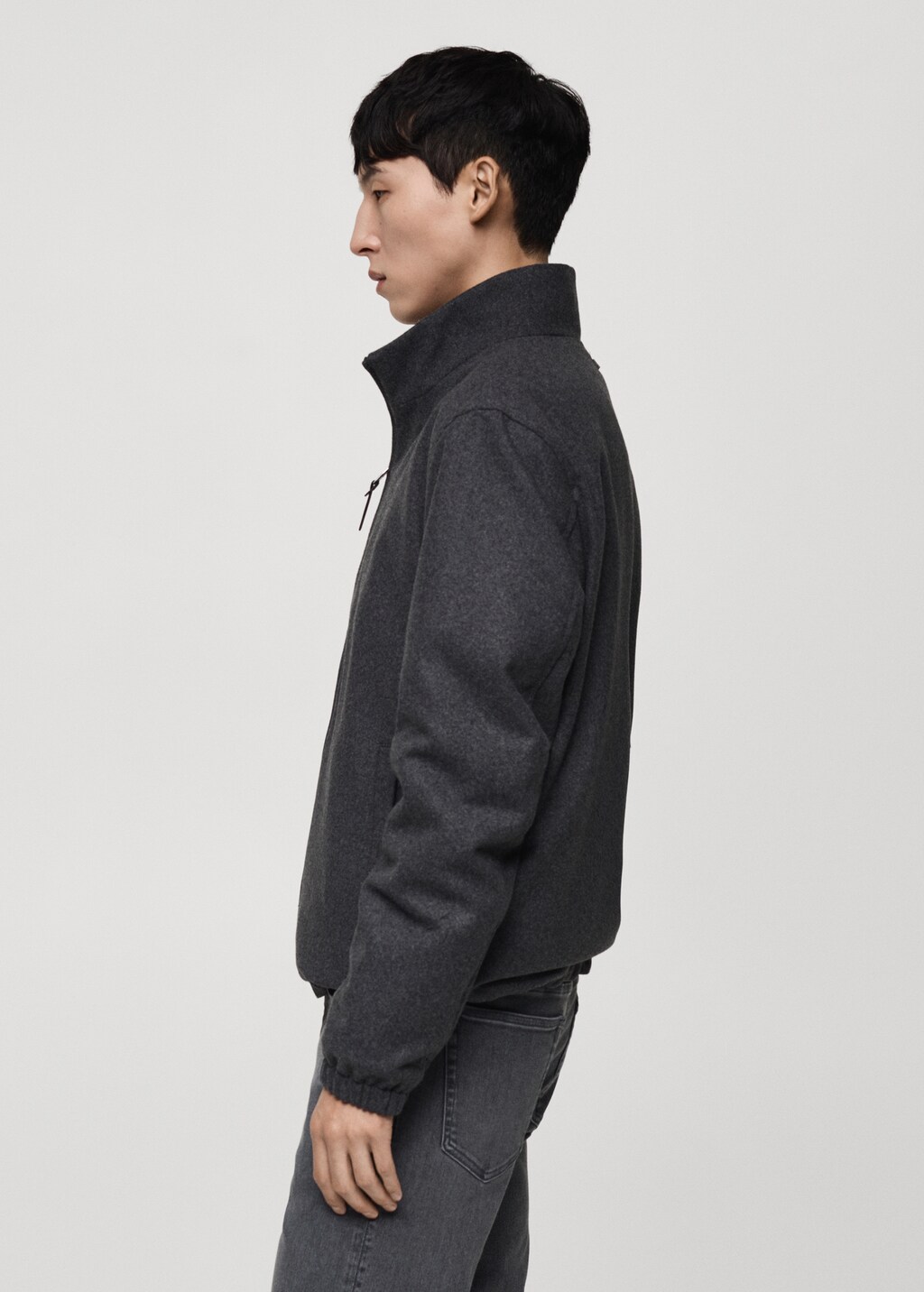 Regular-fit wool jacket - Dark Navy