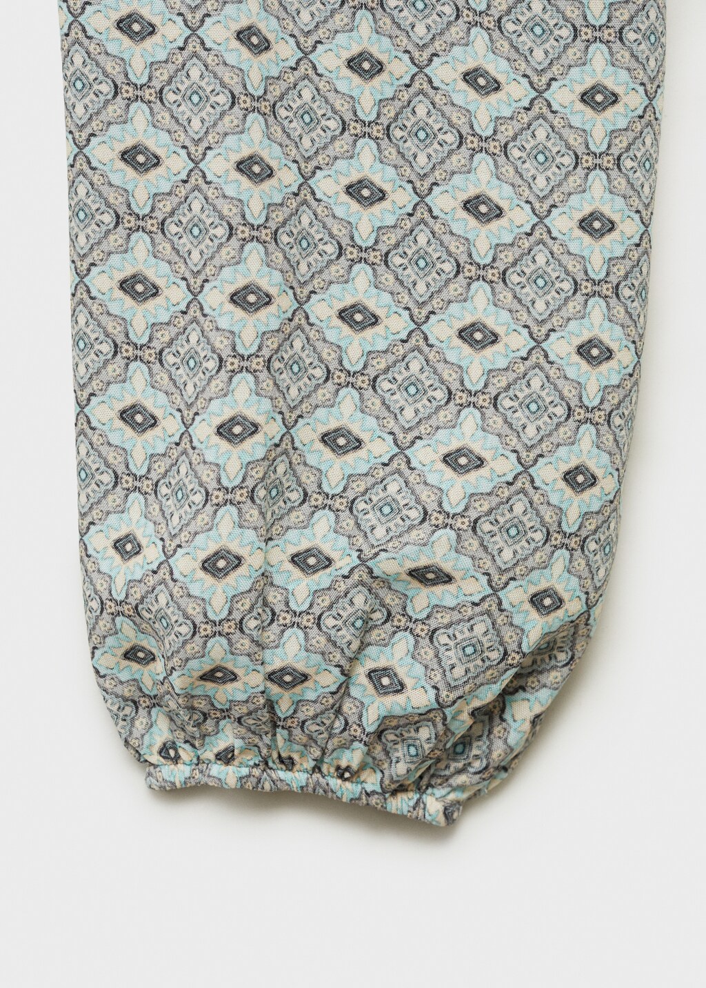 Asymmetrical printed blouse - Light/Pastel Grey