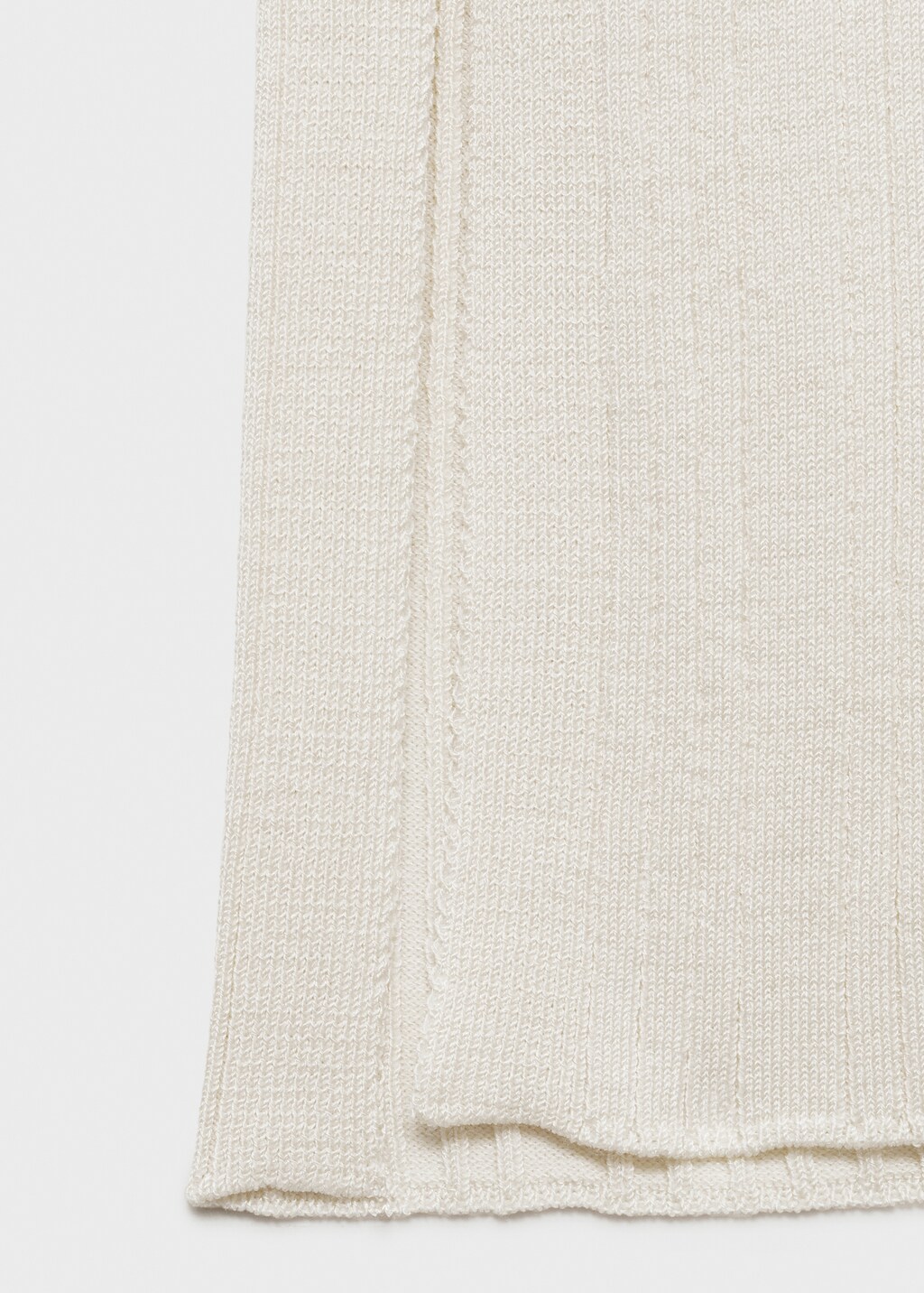 Ribbed top with openings - Ecru