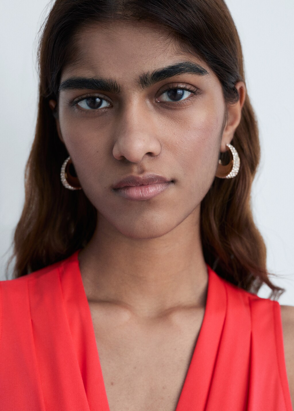 V-neck knitted dress - Black