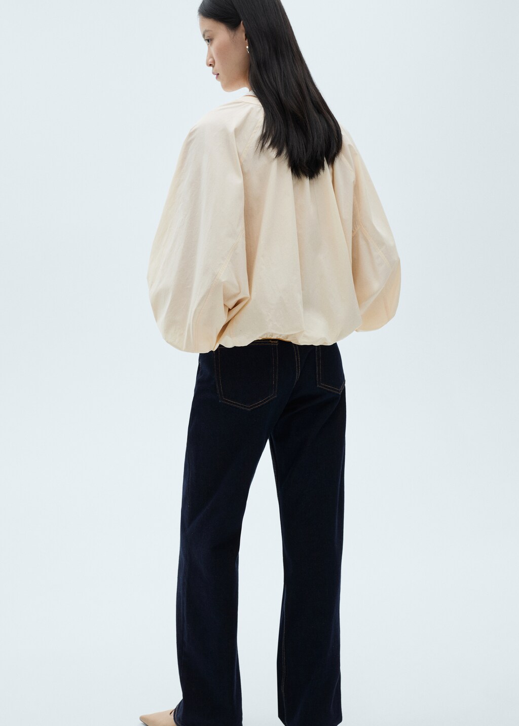 Cotton puffer jacket - Ecru