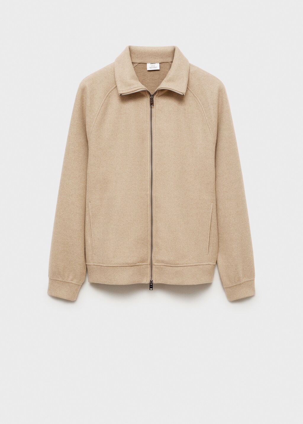Regular-fit jacket with zip - Beige