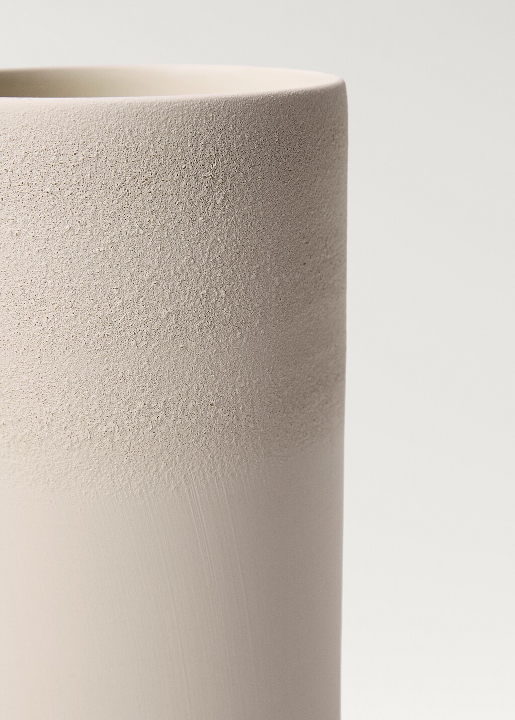 Medium crackle-glaze earthenware vase - White