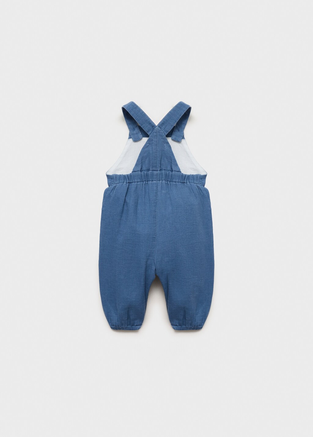 Long cotton dungarees - Blue