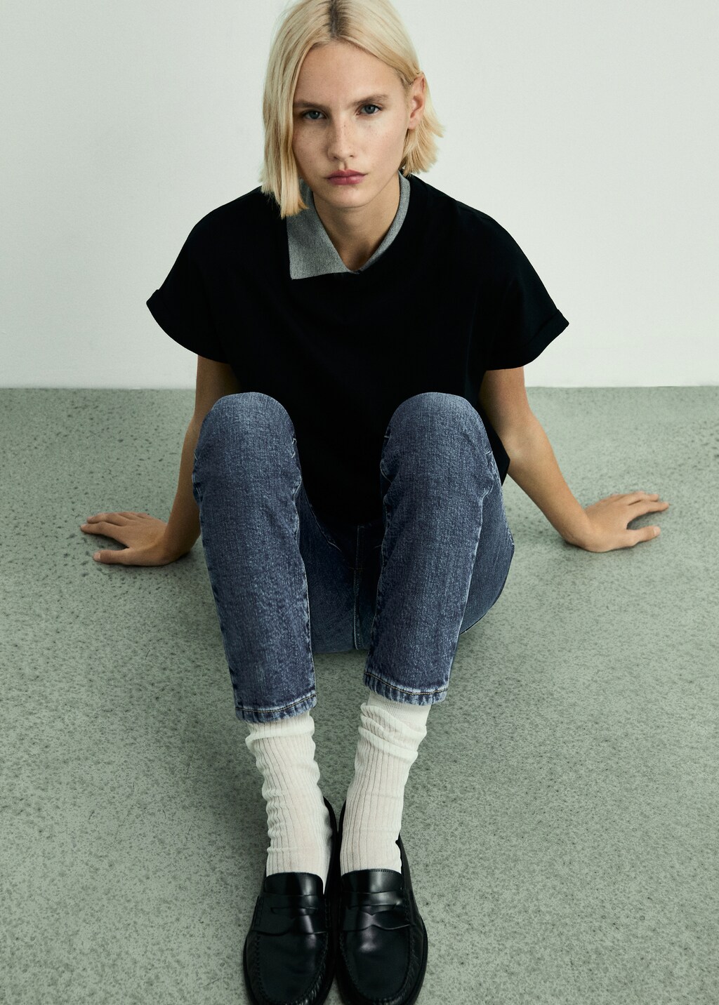 Claudia slim-fit cropped jeans - Open Grey