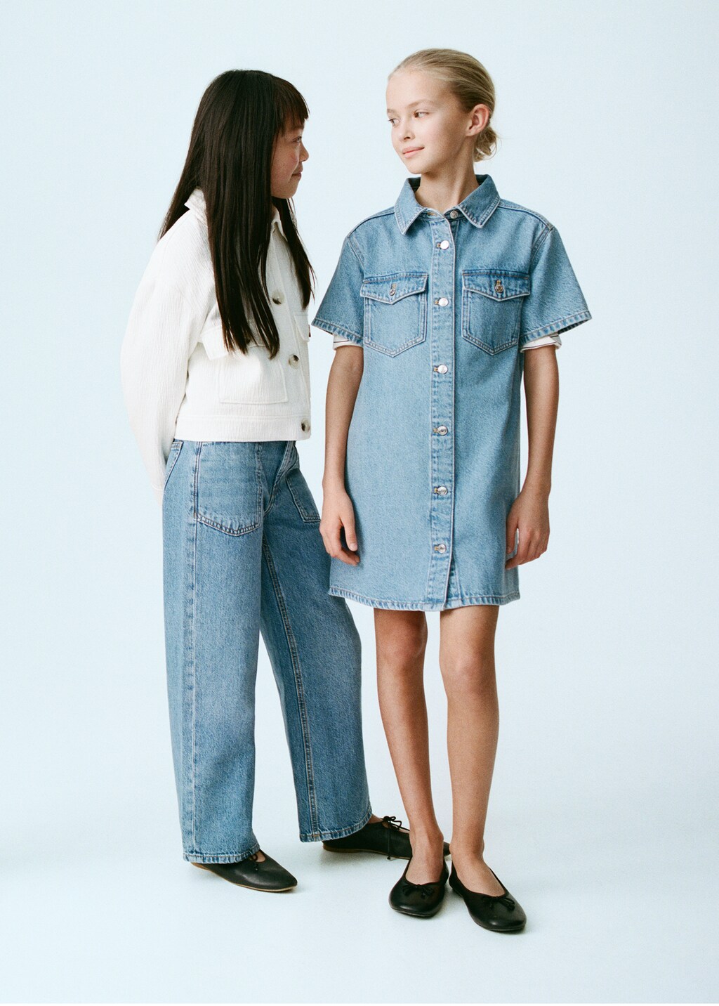 High-rise wideleg jeans - Medium Blue