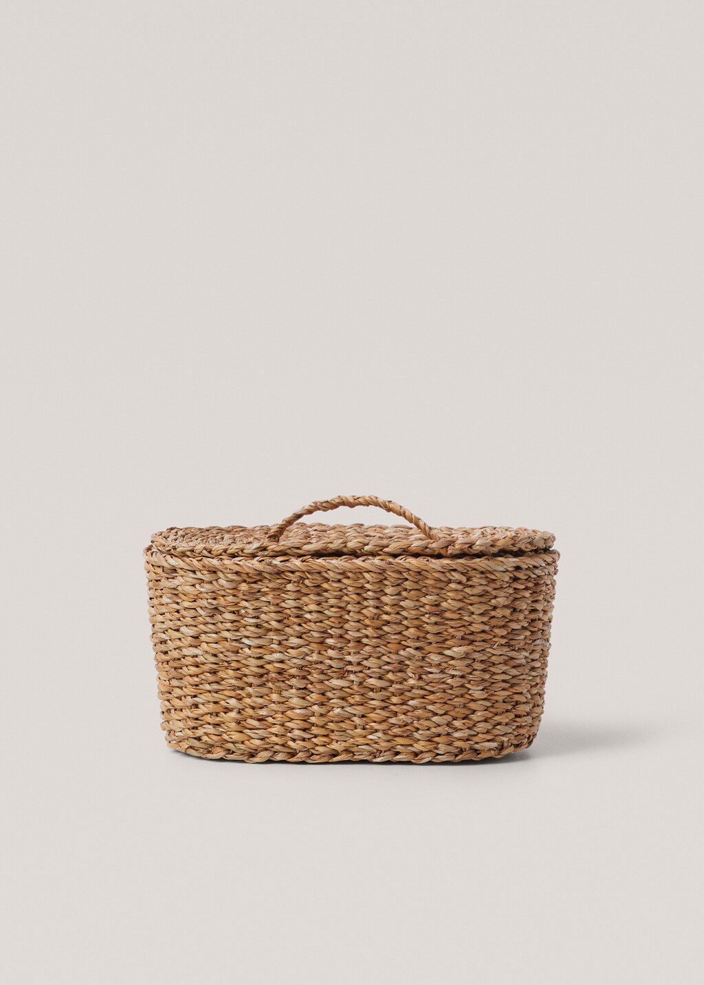 Natural fibre oval basket - Beige