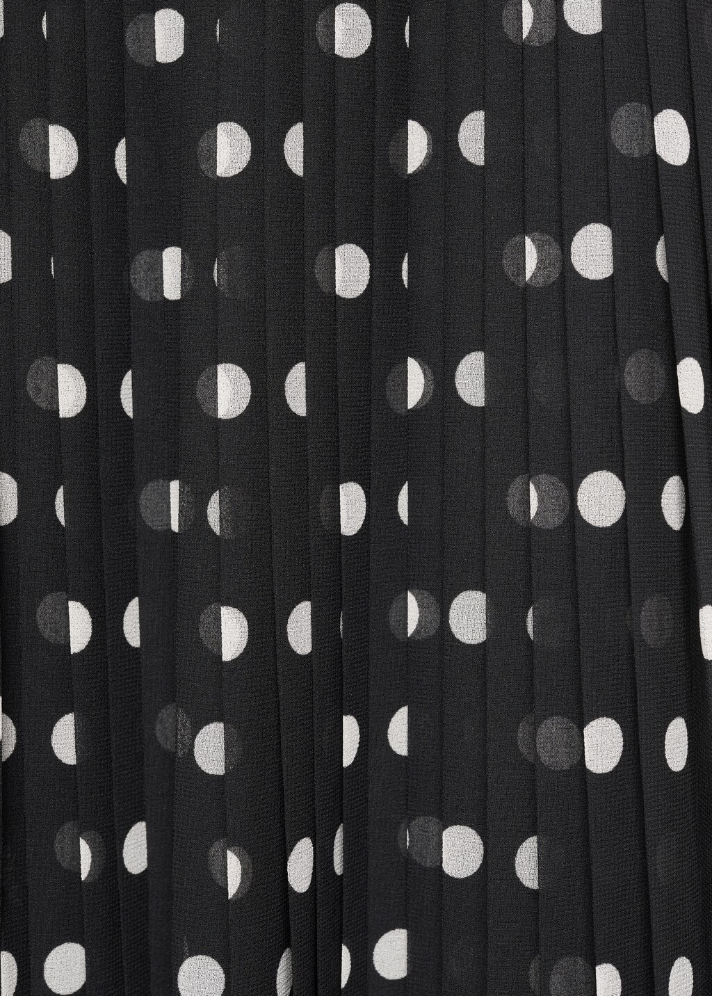 Polka-dot pleated trousers - Black