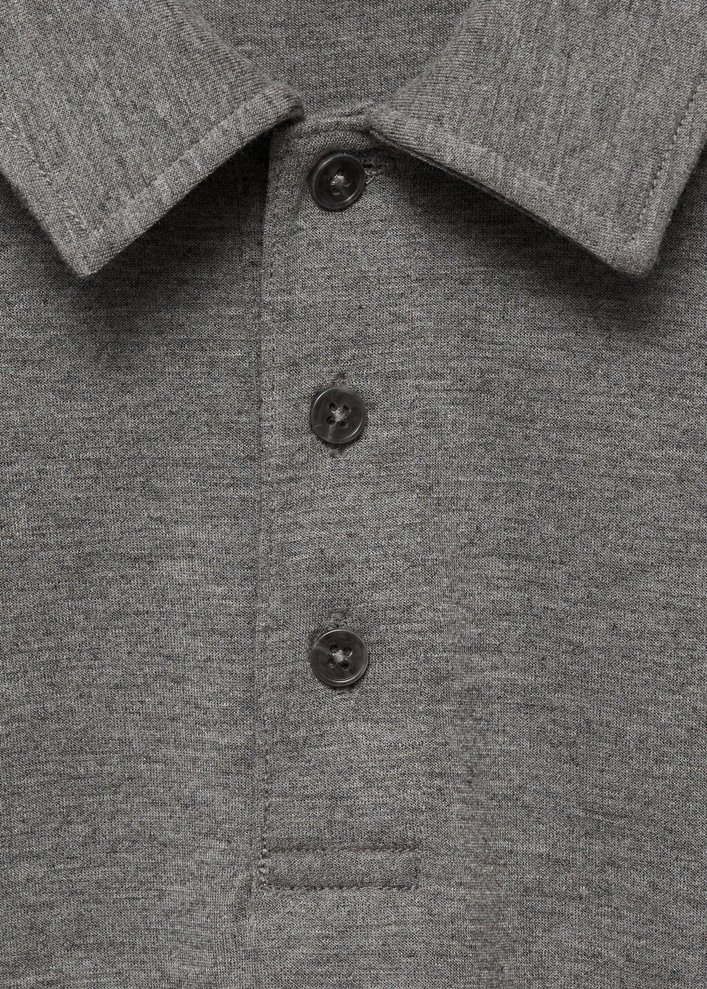 Regular-fit polo sweatshirt - Charcoal