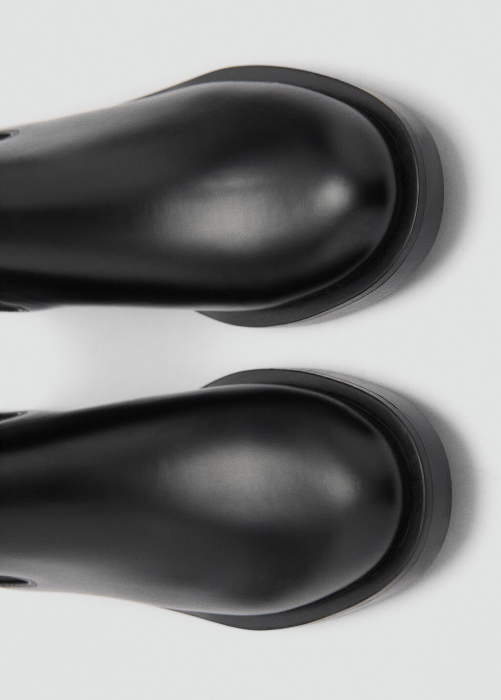 Ankle boots with elastic panel and buckle - Black