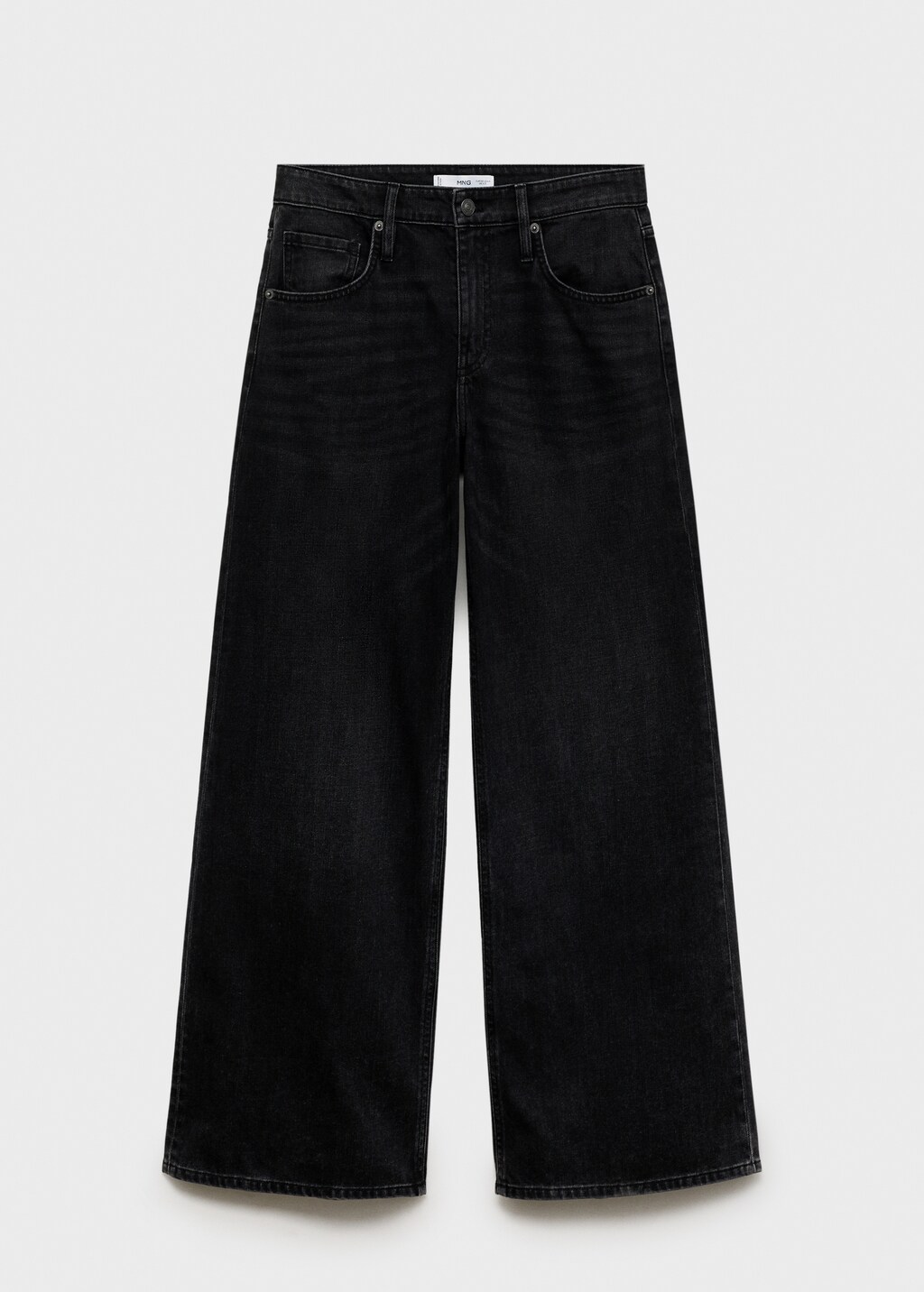 Low-rise rinse-wash wideleg jeans - Open Blue