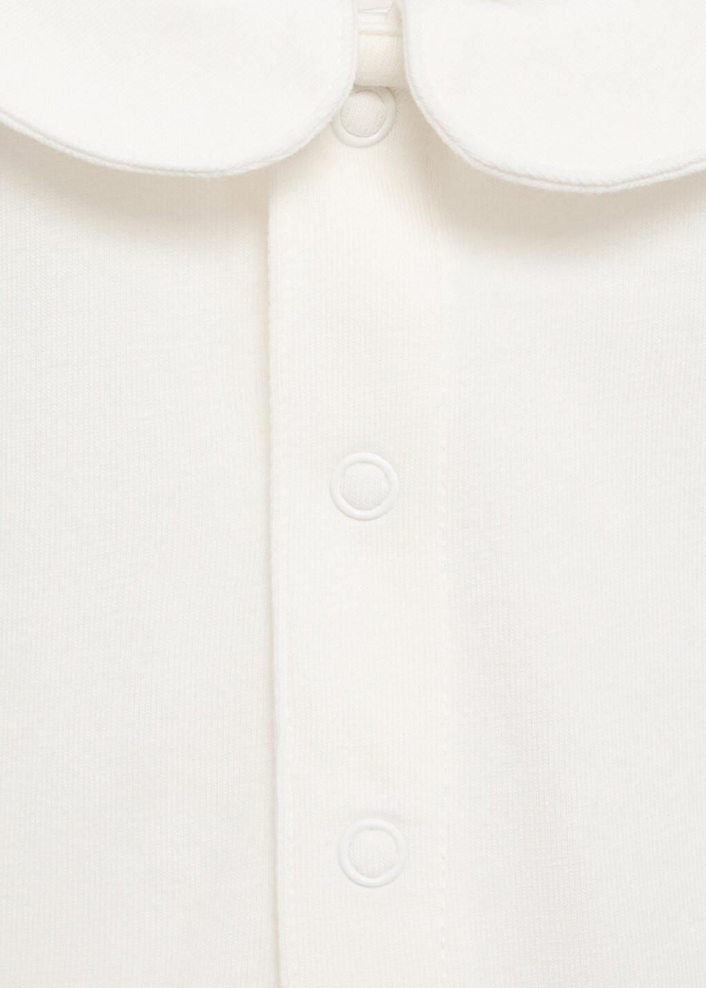 Cotton bodysuit with Peter Pan collar - Off White