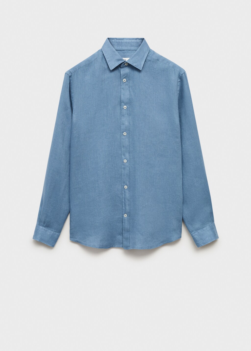 100% linen regular-fit shirt - Curry