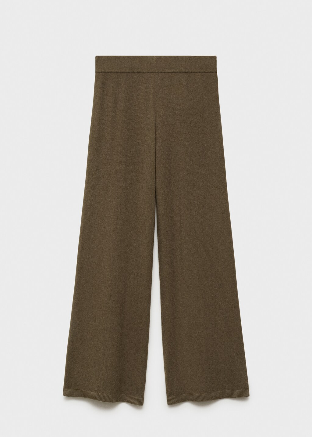 Fine-knit wideleg trousers - Ecru