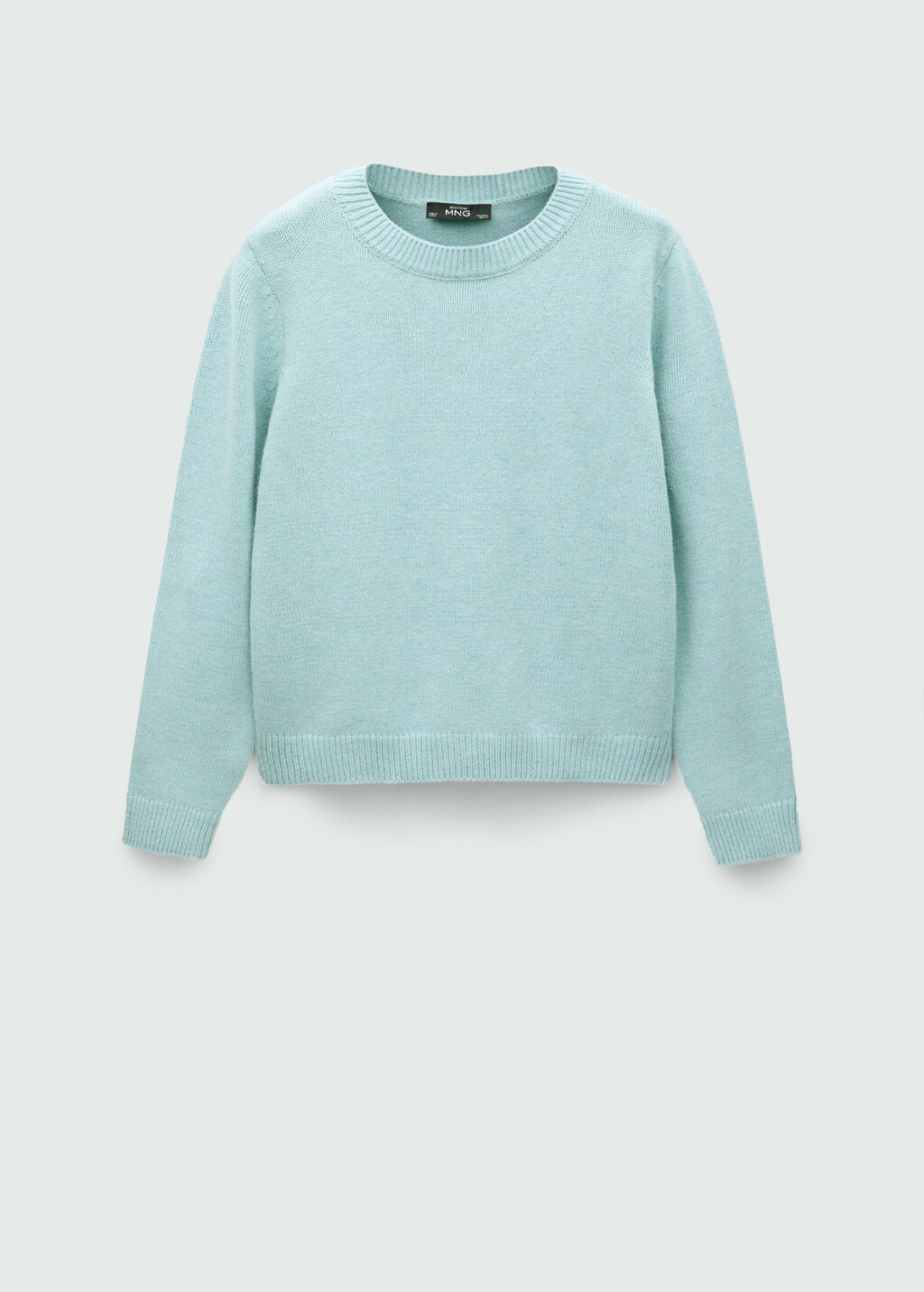 Rounded neck wool sweater - Chocolate