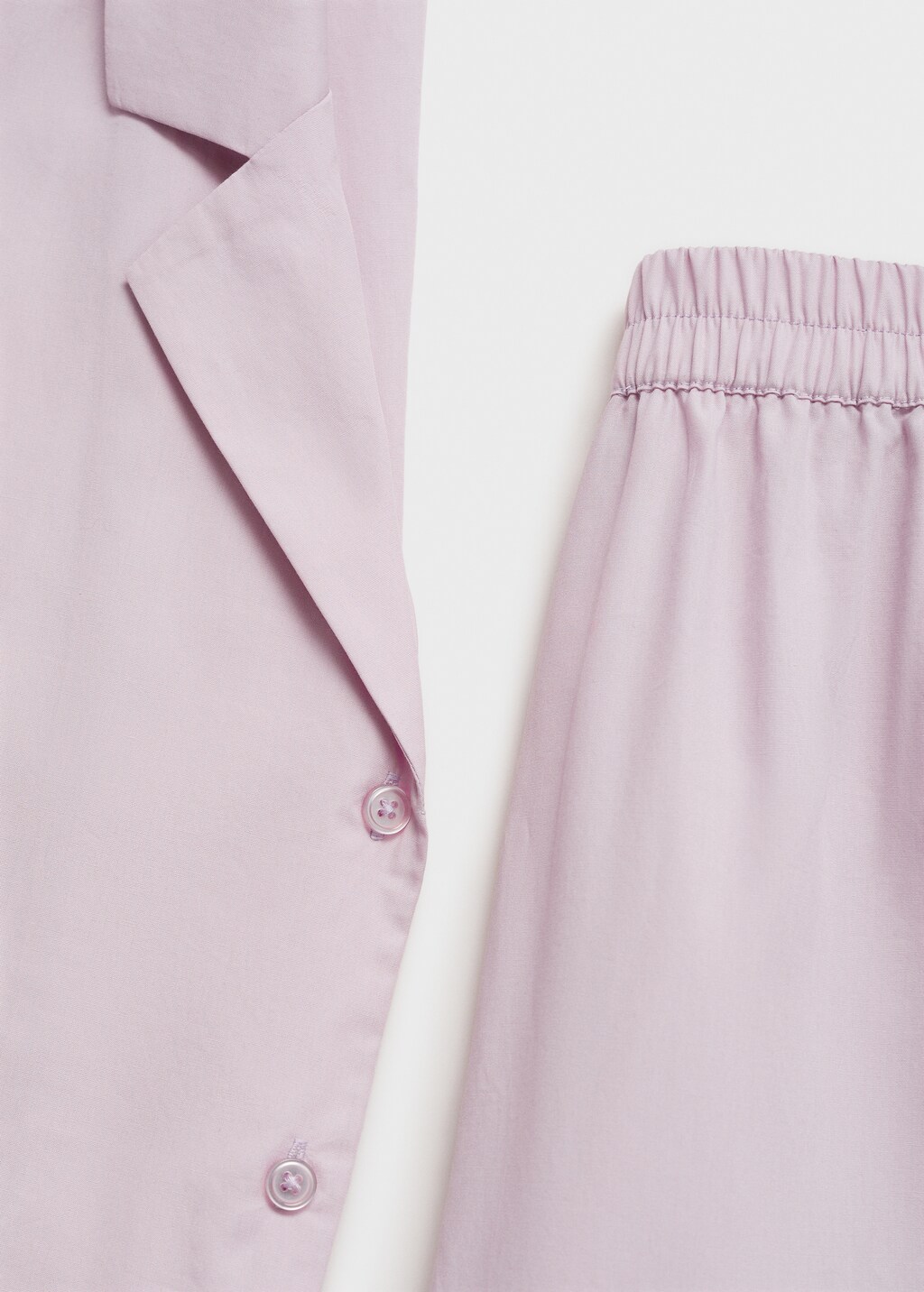 Garment-washed cotton trousers - Vanilla