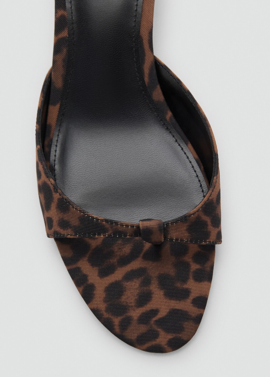 Leopard-print kitten-heel sandals - Brown