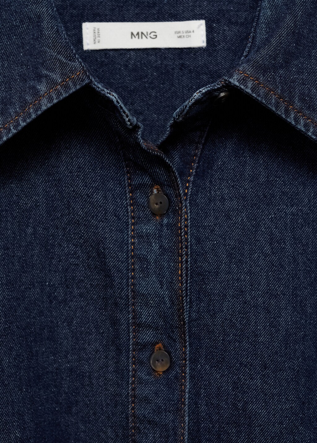 Rinse-wash denim shirt - Open Blue