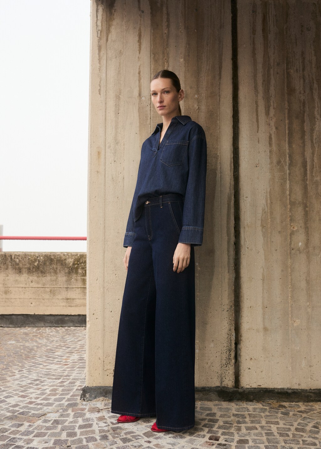 Denim cotton shirt - Dark Blue