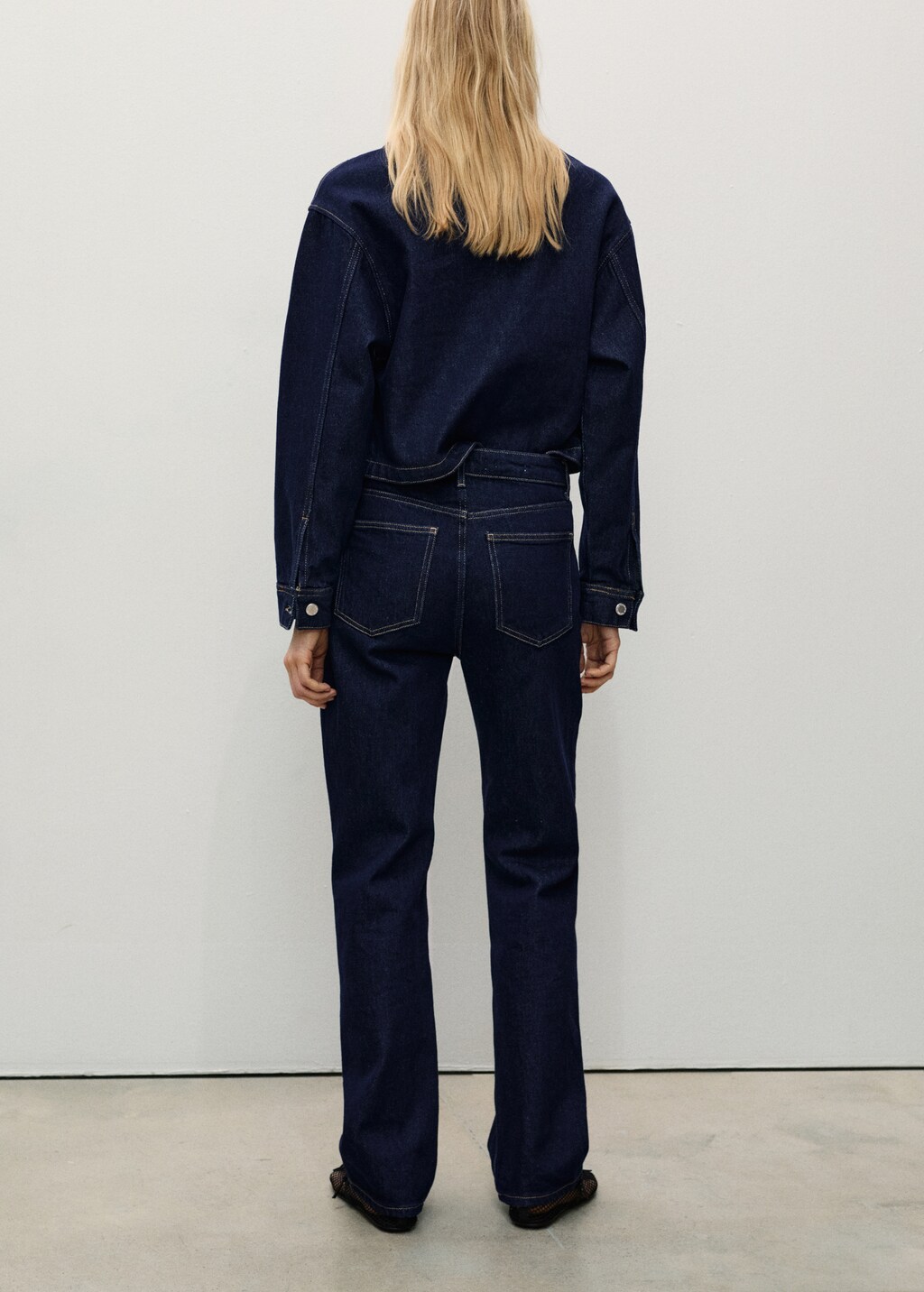 Matilda medium-rise straight-fit jeans - Black denim