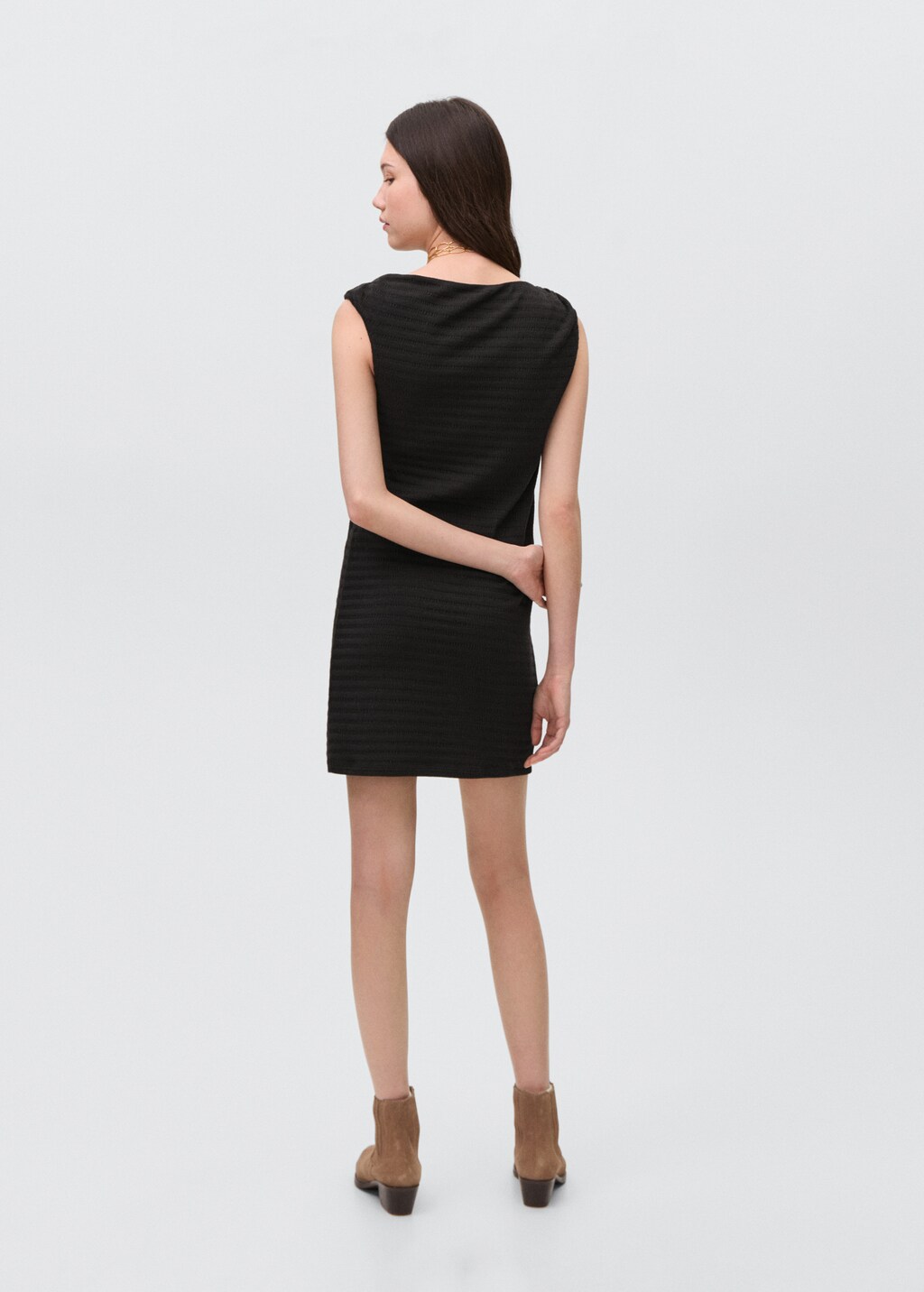 Short knitted dress - Black