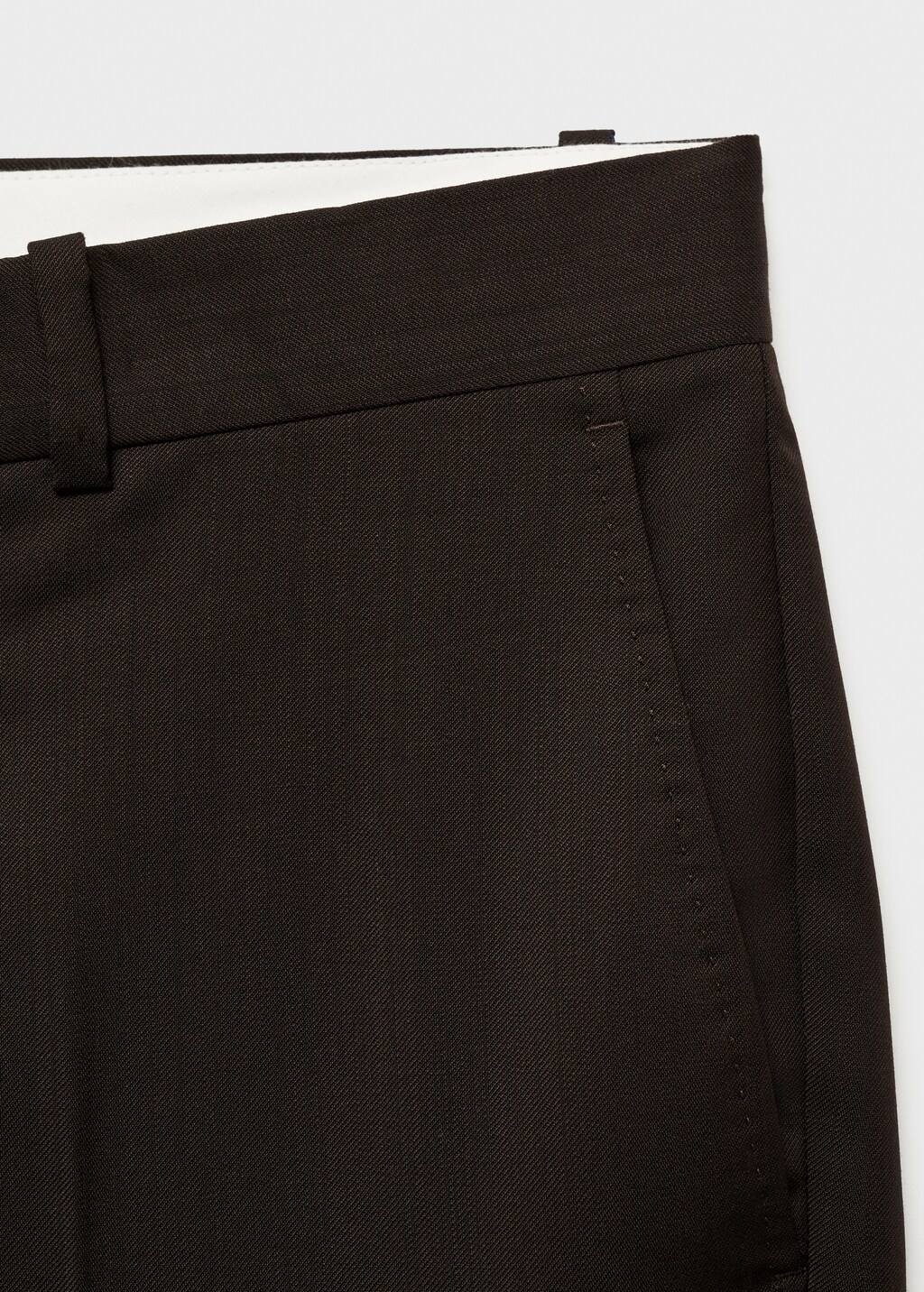 Venice 100% virgin wool suit trousers - Brown