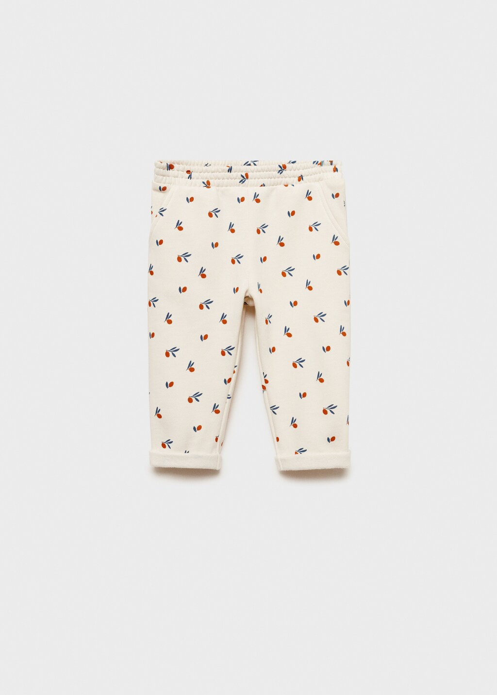 Printed cotton trousers - Off White