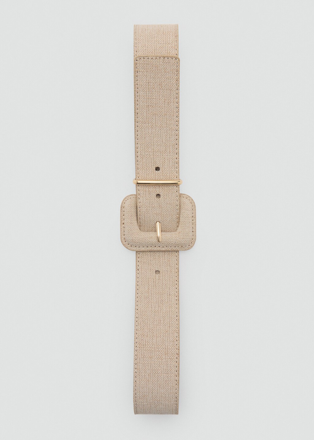 Cotton and linen-blend belt - Beige