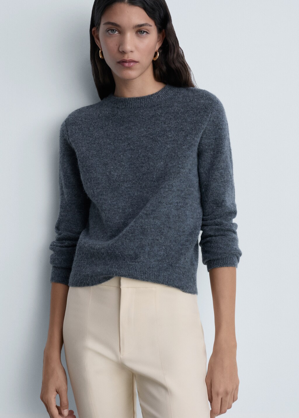 Straight-fit cotton trousers - Red