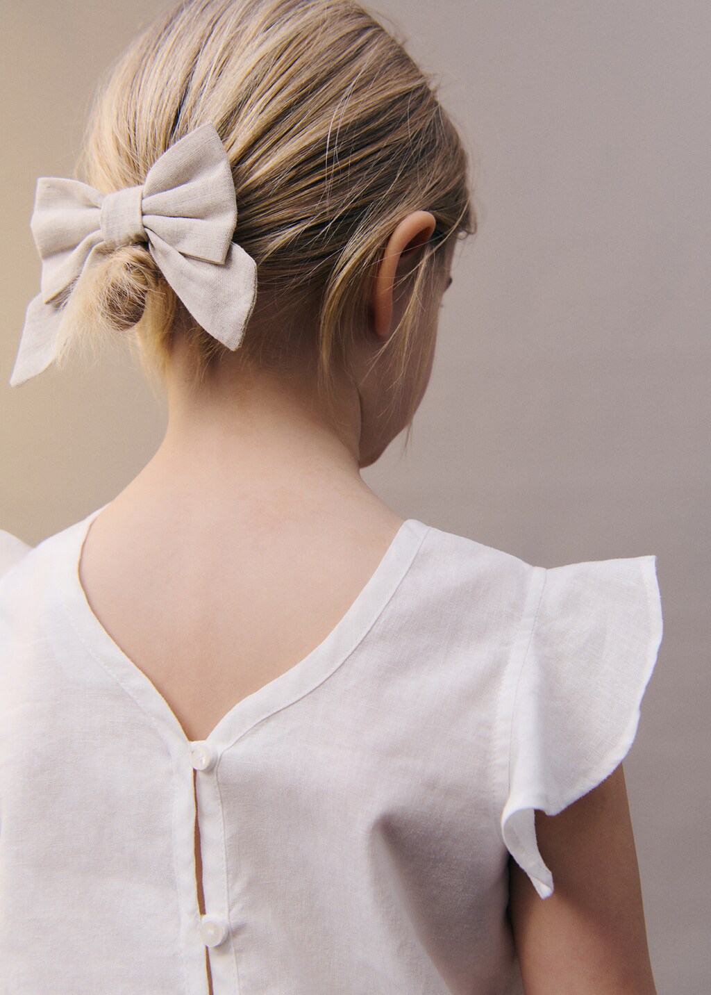 Bow hairclips - Sand