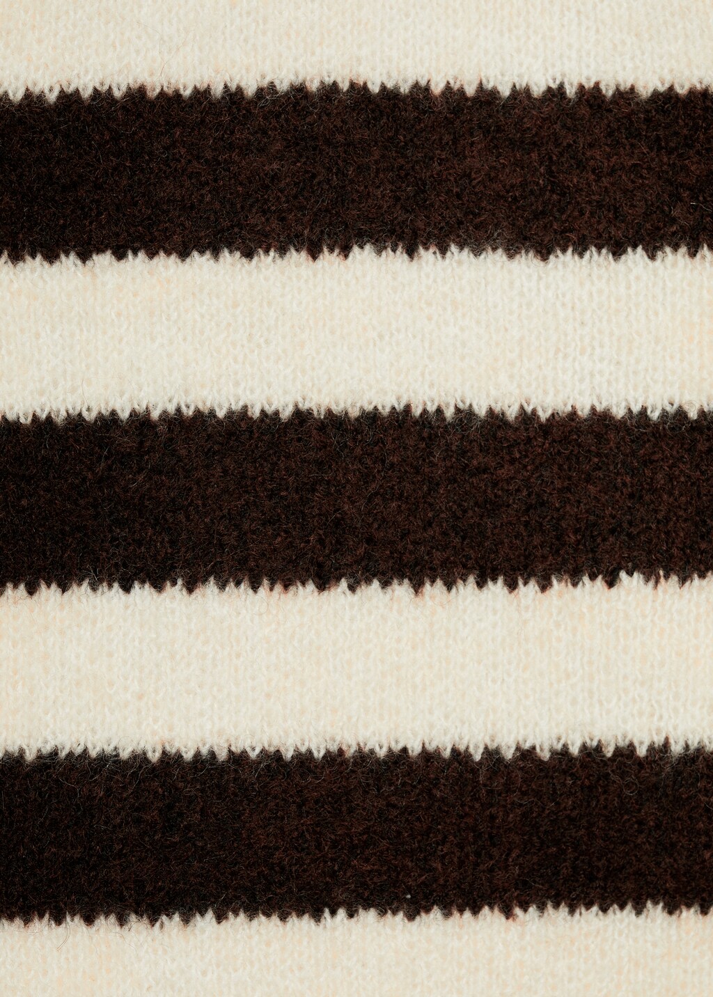 Striped cardigan with buttons - Ecru