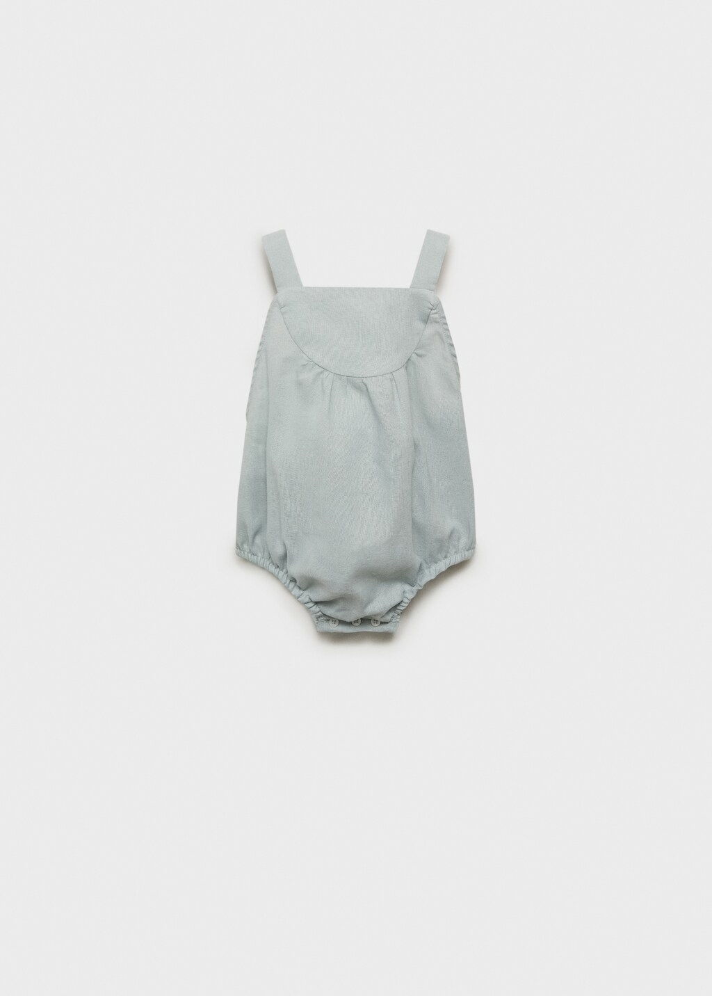 Linen romper - Aqua Green