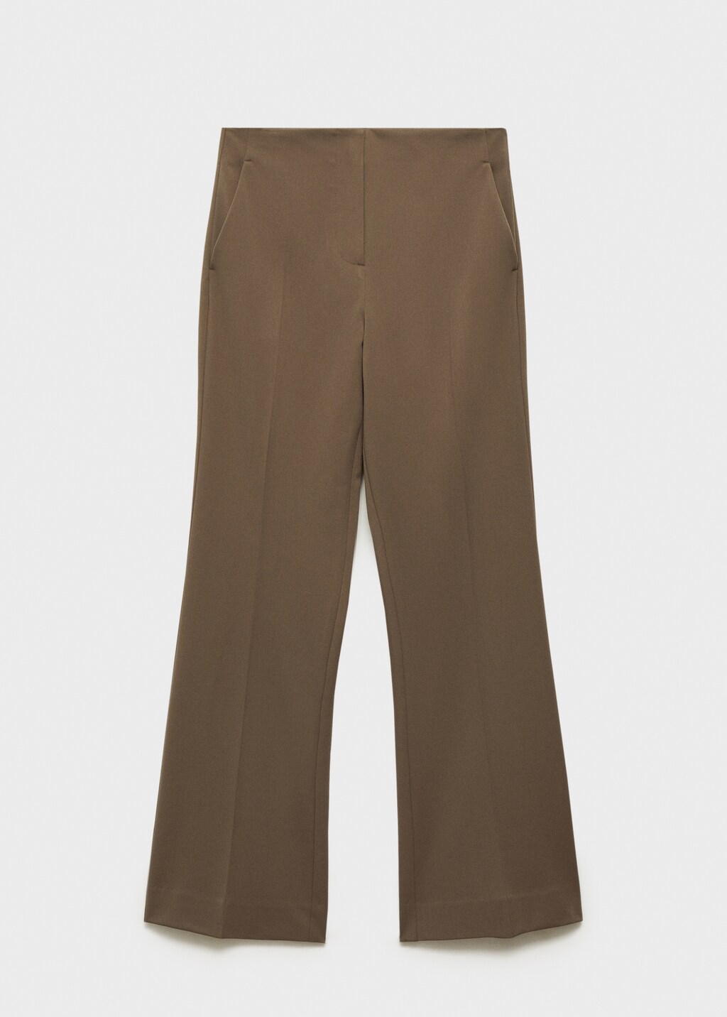 Mid-rise flare trousers - Beige