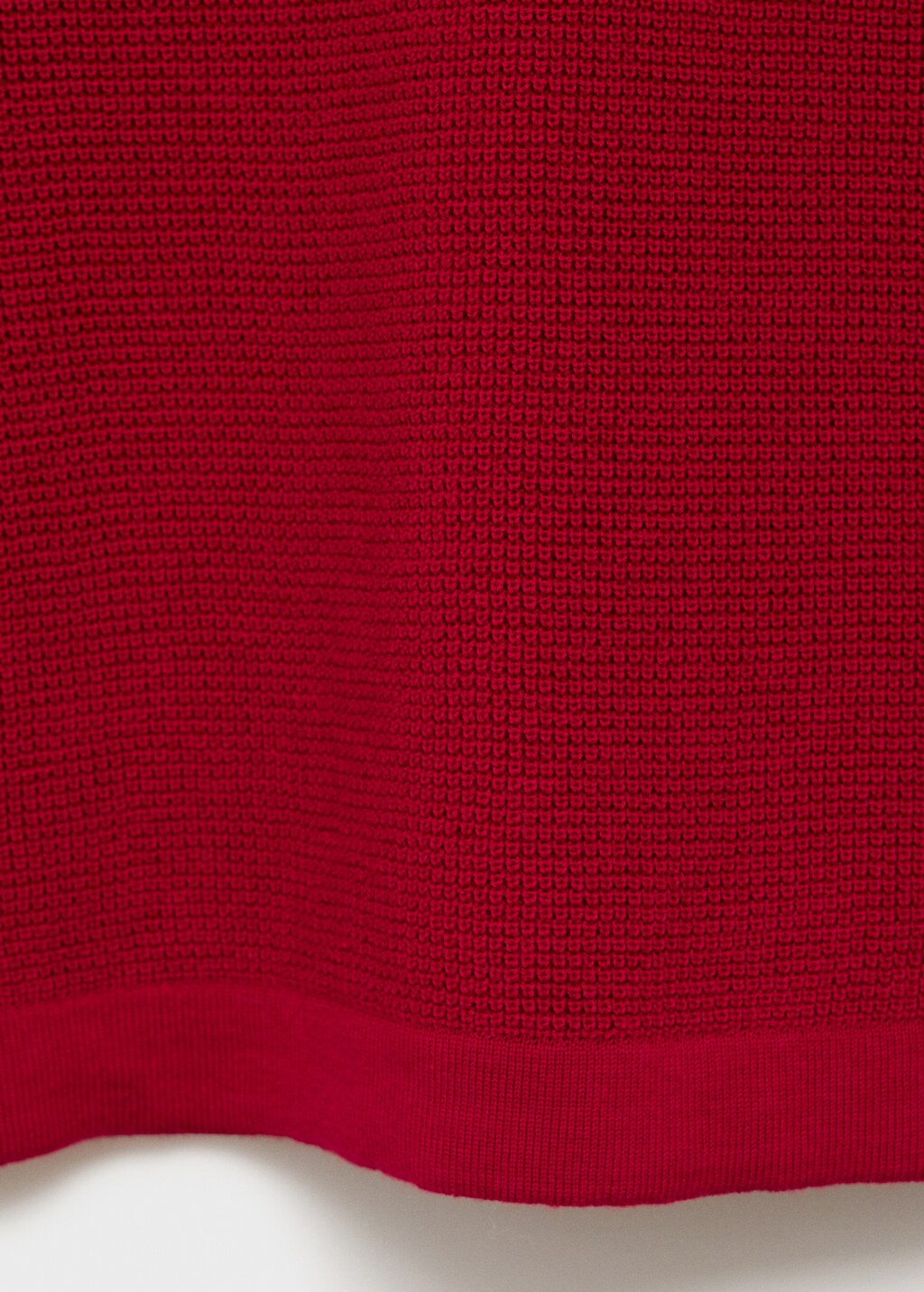 100% cotton knitted polo shirt - Red