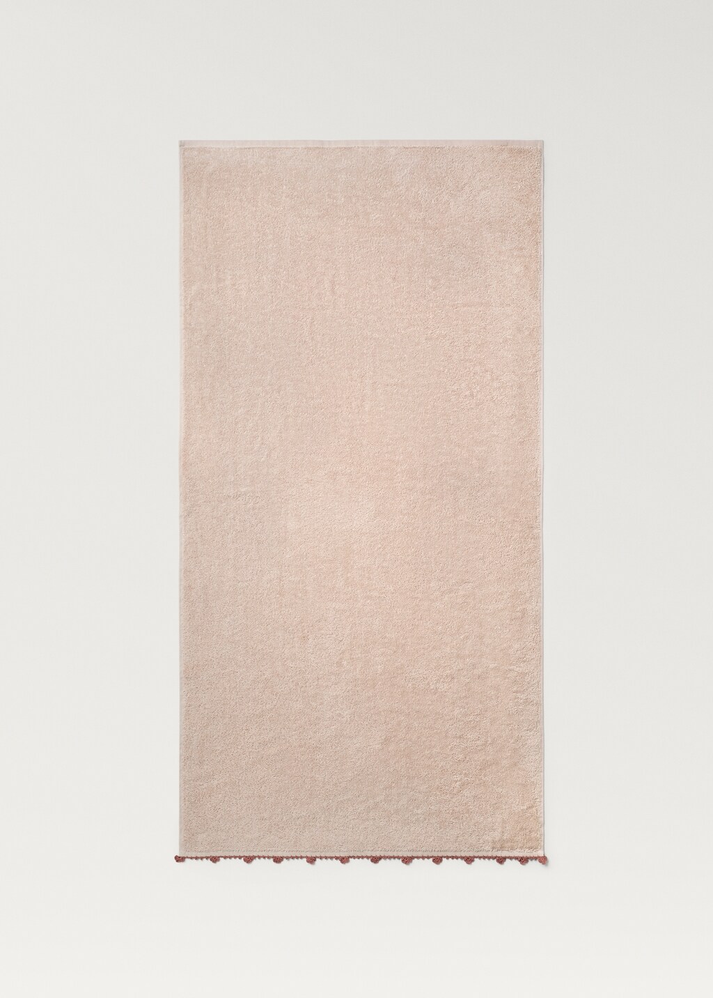 Children's bath towel crochet finish 70x140 cm - Beige