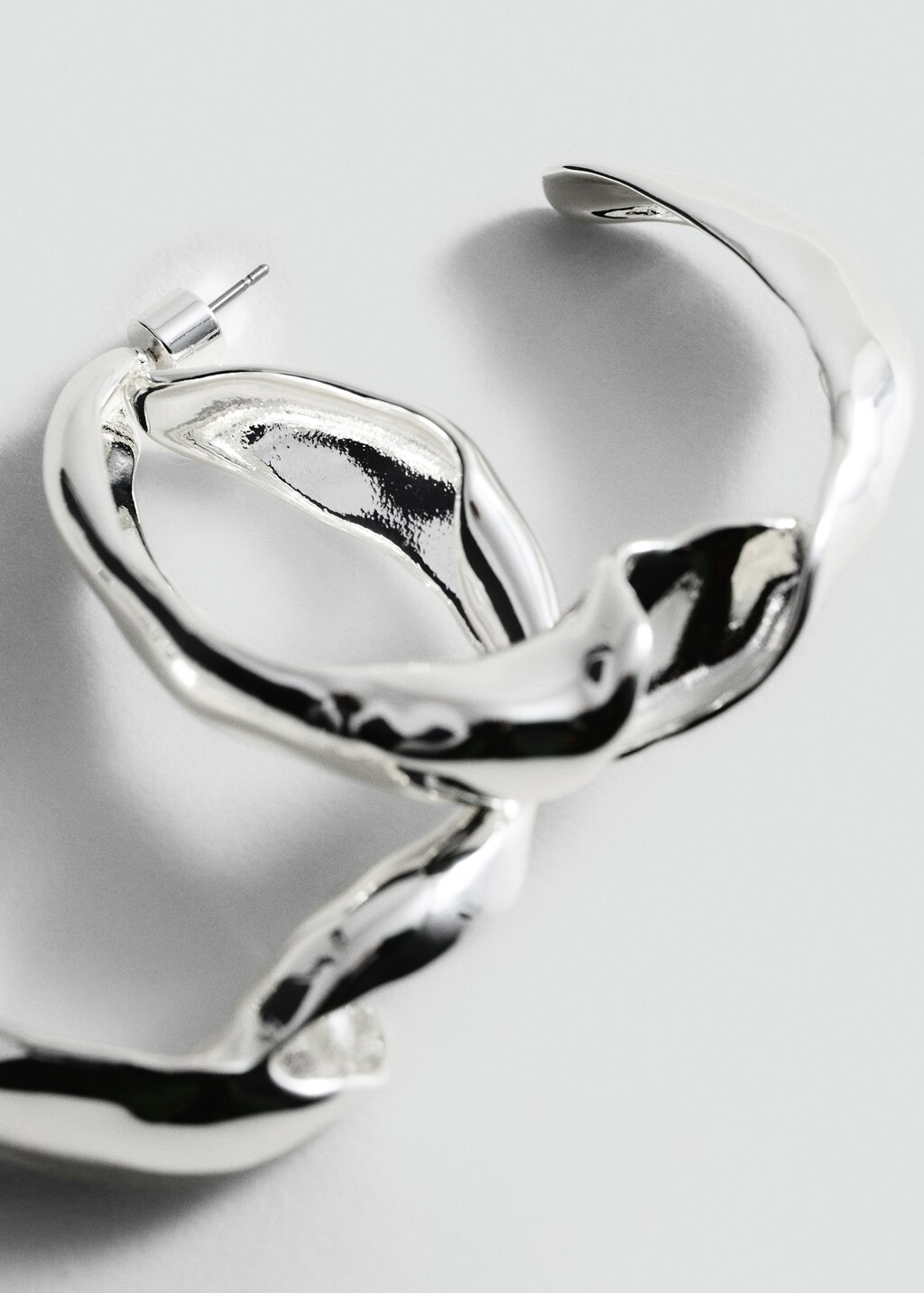 Wavy hoop earrings - Silver