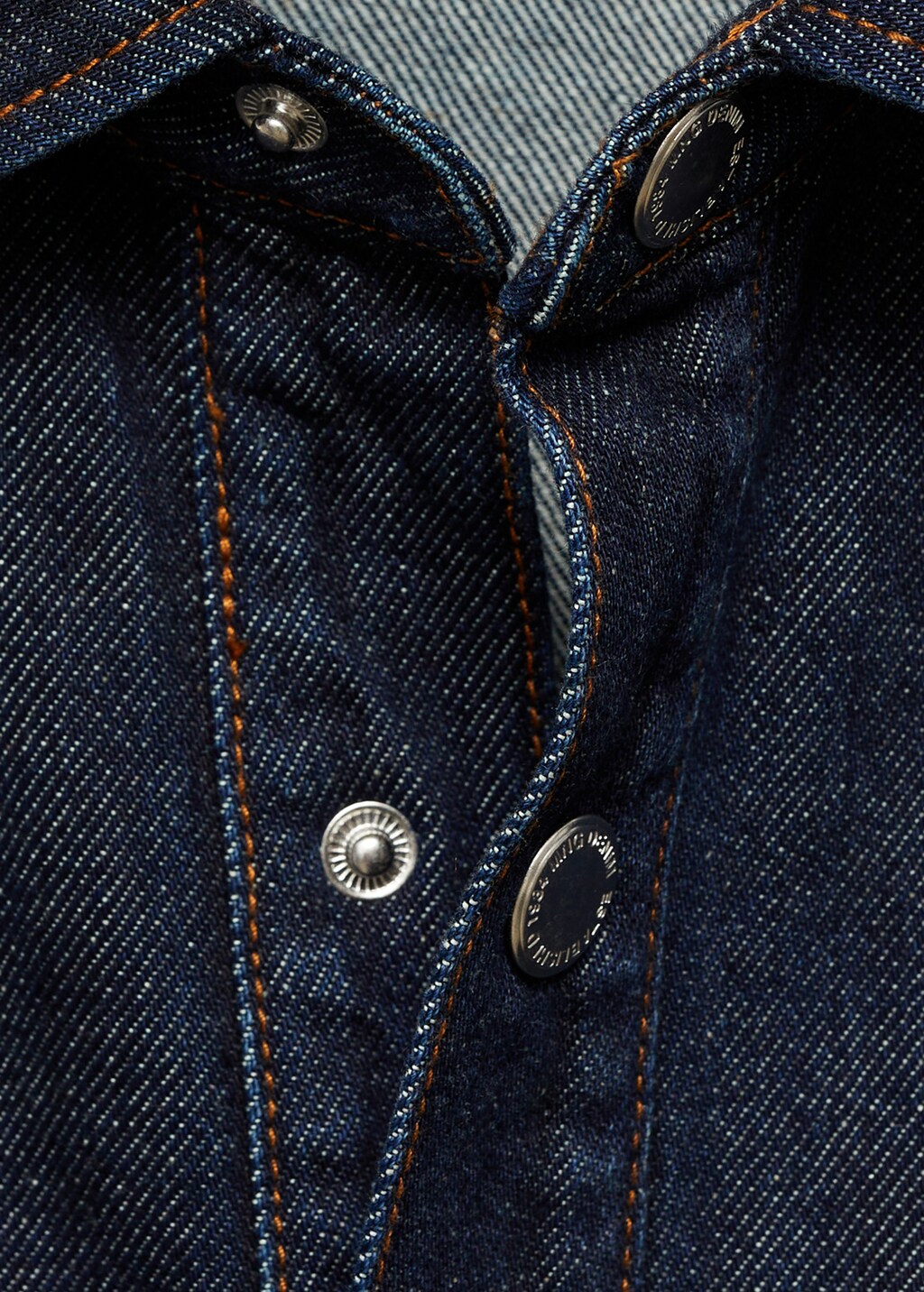 Rinse-wash denim jumpsuit with belt - Open Blue