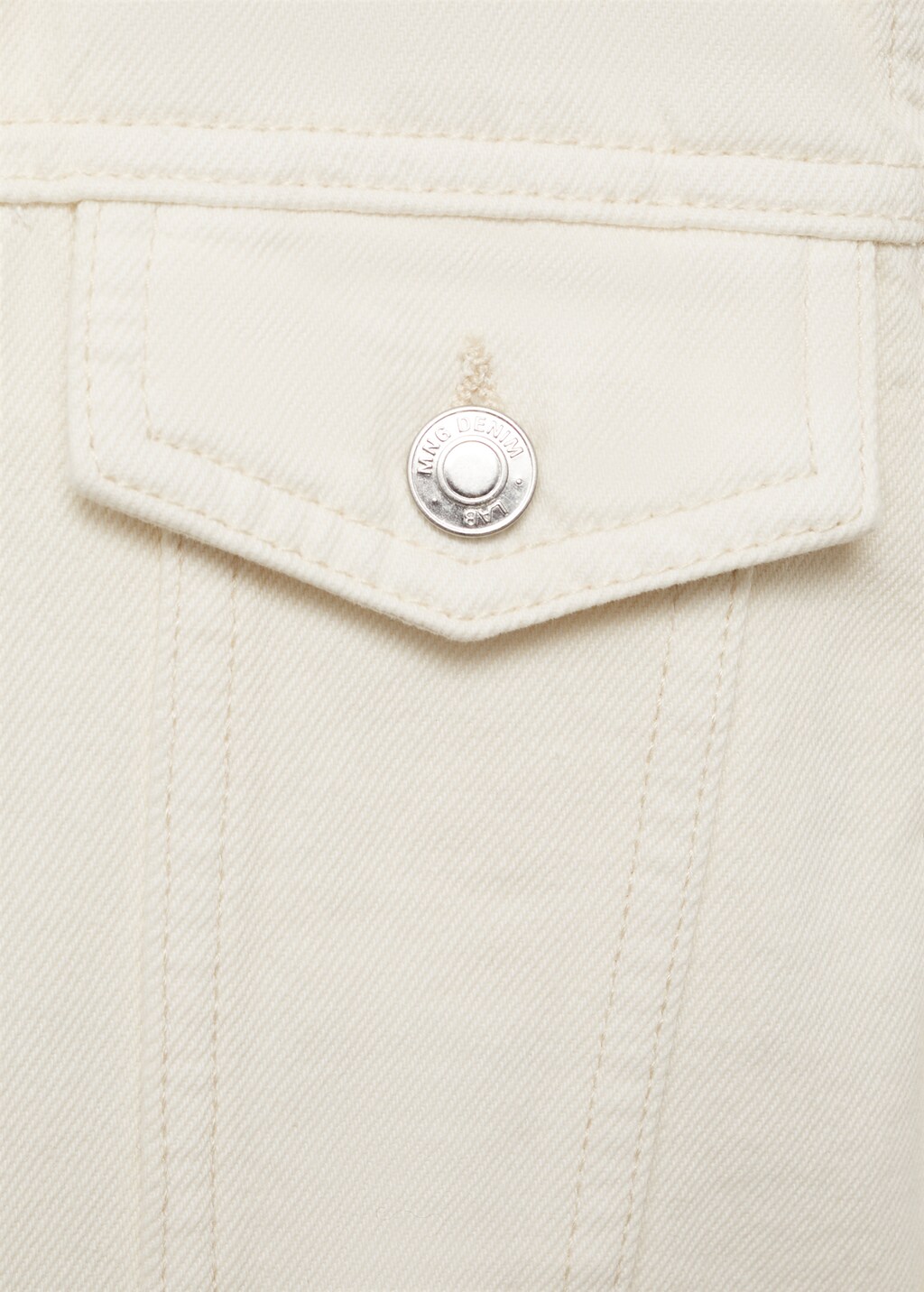 Long denim jumpsuit - Ecru