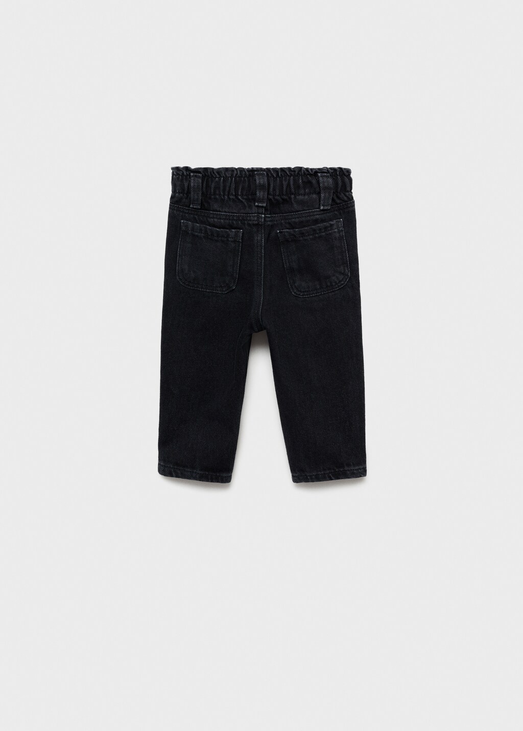 Paperbag jeans - Black denim