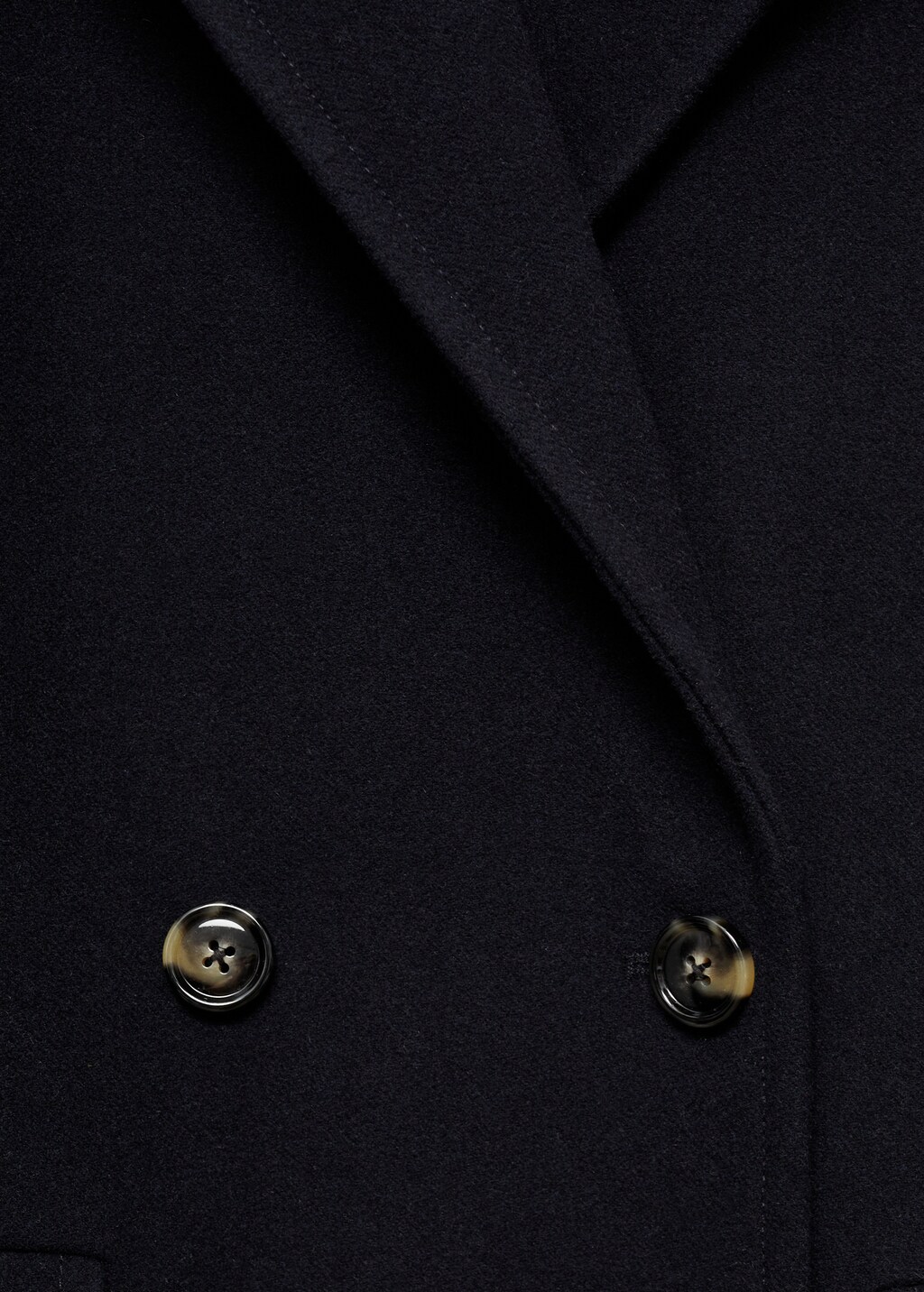 Double-breasted wool coat - Dark Navy